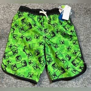 NWT Boys Minecraft swim trunks